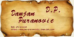 Damjan Puranović vizit kartica